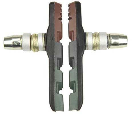 FISCHER 85188 Bremsschuhe | Bremsbeläge | für V-Bremse und Cantilever-Bremse | für Fahrräder und E-Bikes geeignet | DIN EN 14766 | 2 Stück, Schwarz