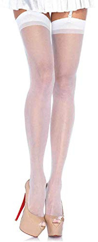 Leg Avenue Sheer Stockings, White