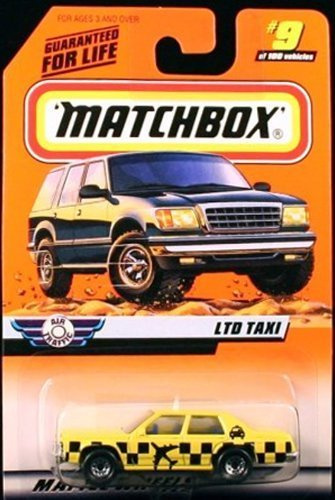 LTD TAXI * YELLOW * Air Traffic Series 2 MATCHBOX 1999 Basic Die-Cast Vehicle (#9 of 100) by Matchbox