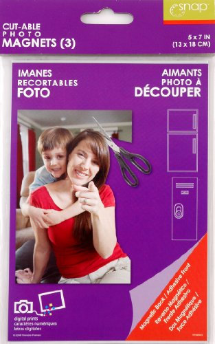Snap Cutable Photo Pocket Magnets 3-Pack, 5-Inch by 7-Inch