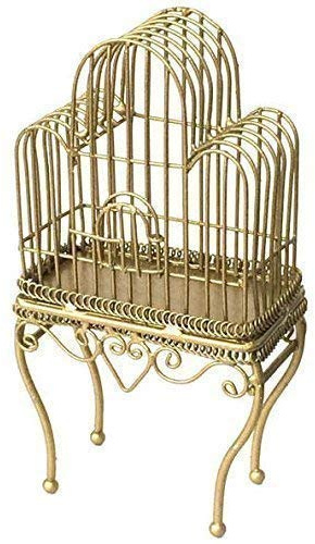 SA-Dolls House DF562 großer Vogelkäfig Gold 1:12 für Puppenhaus