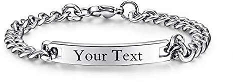 NEHZUS Damen Herren Edelstahl ID Armbänder Custom Gravur Personalisierte Armband Jahrestag Geschenke