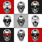 Eurographics Memo Board mag1031 Deutsche Magnete, Glas, Eurographics Rocking Skulls Deco Magnet, Multi-Colour, 11.5 x 1.8 x 20.5 cm