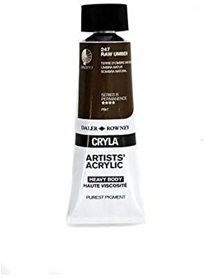 Daler-Rowney Cryla Acrylic 75 ml Raw Umber, Professional Artists