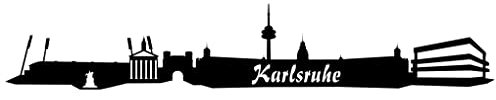 Samunshi® Wandsticker Karlsruhe Skyline 30x5,3cm schwarz
