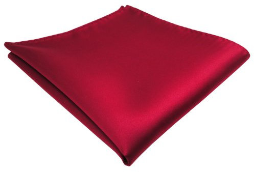 TigerTie Designer Einstecktuch in rot karminrot einfarbig uni