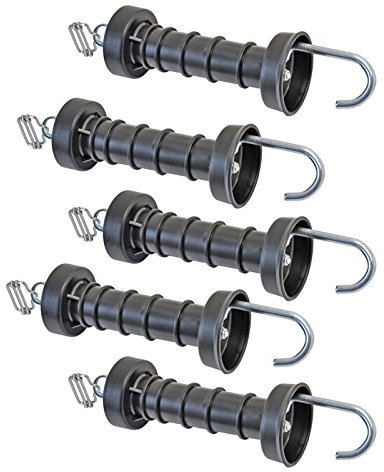 VOSS.farming 5X Torgriff kompakt mit Elektrozaun-Bandverbinder - Bandstärke bis 20mm - Weidezaunzubehör Torzubehör