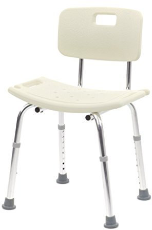 Romed Duschstuhl Badestuhl höhenverstellbar Sitzbreite 50 cm (Mit Rückenlehne)
