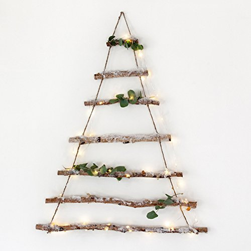50er LED Micro Lichterkette Birkenzweig Baum Holz Wanddeko Lights4fun