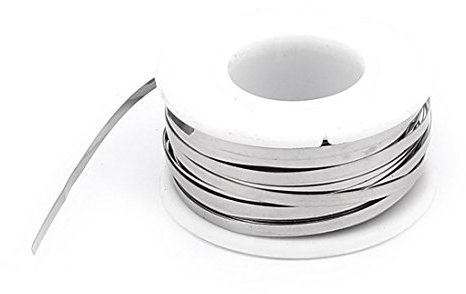 Sourcingmap 15M 49Ft 0.2x2mm Nichrome Flat Heater Wire for Heating Elements