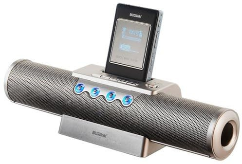 BUSlink Lettore MP3 da 512 MB con docking station amplificata, compatibile con lettore MP3, colore: Argento