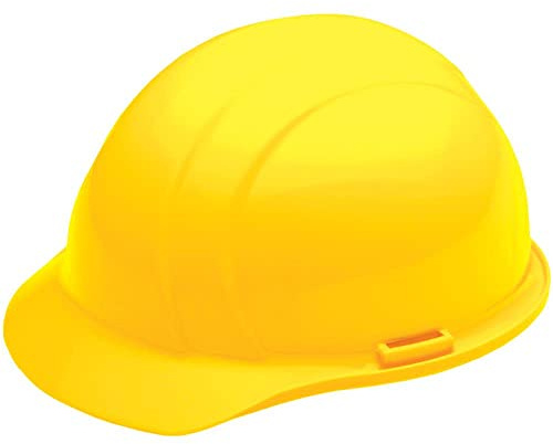 ERB Hard Hat, Front Brim, Ylw, 4-pt.Ratchet, Yellow (19362)