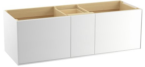 Kohler K-99548-1WA 60-Inch Jute Bathroo m Vanity in Linen White, Solid Wood