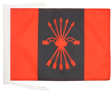 BANDERA de la FALANGE ESPAÑOLA DE LAS JONS 45x30cm - BANDERINA DEL FALANGISMO 30 x 45 cm cordeles - AZ FLAG