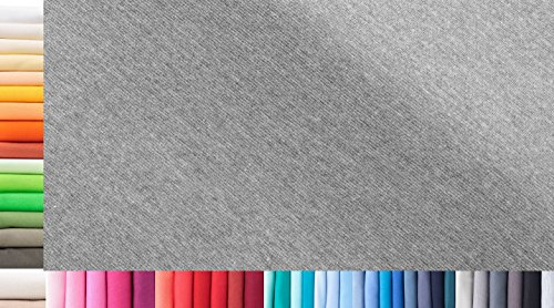 1buy3 Bündchenstoff XXL als Meterware|doppelt: 75cm breit|einfach: 150cm breit|Farbe: 51 Melange dunkel|1m lang|96% Baumwolle, 4% Elasthan|Jersey Grundpreis pro qm: € 10,66