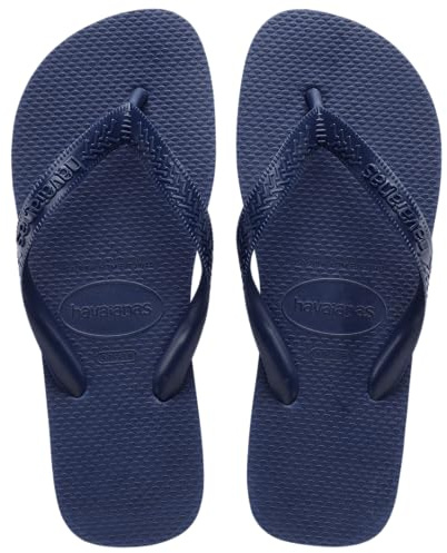 Havaianas - Top, Comfortable, Durable, and Lightweight Flip-Flops, Zori Style, with Non-Slip Sole, Adults Unisex, Navy Blue, 4.5/5