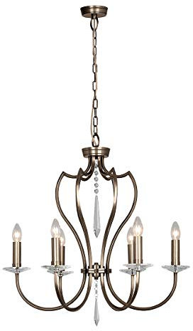 Elstead Lighting Pimlico 6 Light Chandelier - Dark Bronze Living, Bedroom,Dining
