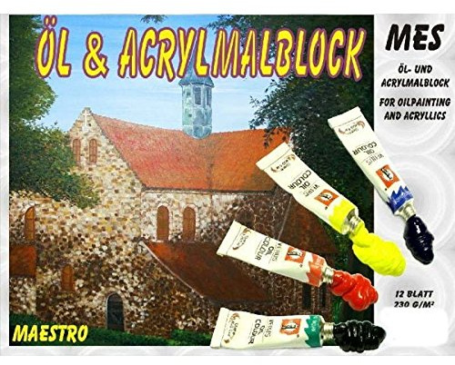 Mes Öl & Acryl Malblock 12 Blatt -230g/m 42 x 56 cm
