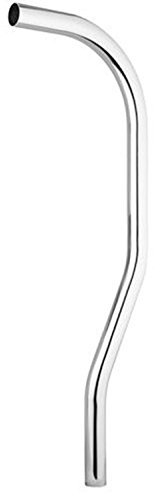 Gampper WC-Spülrohr Durchmesser 28 x 26 x 700 x 250 mm, 40 mm gekröpft, Kunststoff weiß, 173