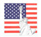 Everflag Party-Servietten USA mit Freiheitsstatue