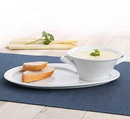 Holst Porcelaine ACC 05 FA2 Tasse à Soupe/Soupes supérieure 0,30 l sur inférieure de MP, Blanc, 20 cm x 17,5 x 7 cm