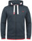 Solid SDBenjaminZip Herren Sweatjacke Kapuzenjacke Hoodie mit Kapuze Reißverschluss Kordelzug Baumwollmischung Regular fit, Größe:L, Farbe:Insignia Blue Melange (8991)