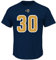 Majestic Athletic NFL Football T-Shirt Los Angeles Rams Todd Gurley #30 Navy Trikot Jersey (XXL)
