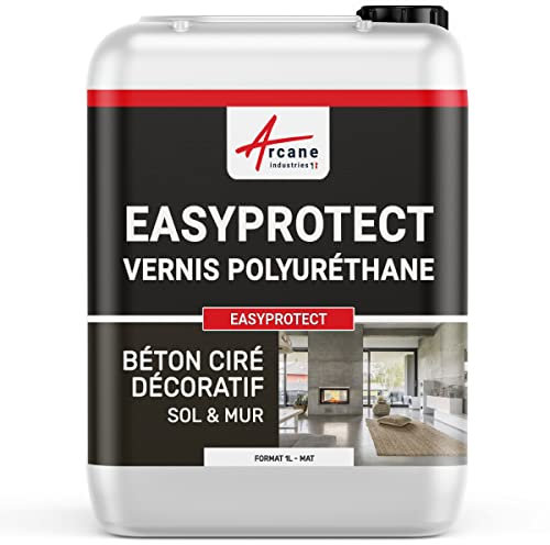 Verniz Decorativo para Suelos y Paredes de Hormigón Pulido - EASYPROTECT - 10 m² - Acabado mate - ARCANE INDUSTRIES