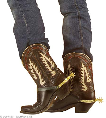 WIDMANN -8518s Cowboy-Sporen für Erwachsene, Unisex, Gold, One Size, 8518S