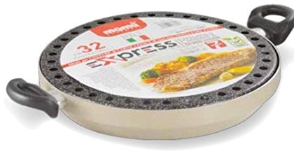 padella grill Fornetto Basso da gas antiaderente diam 28Cm Con 2 Manici