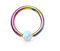 Tapsi´s Coolbodyart® Ball Closure Ring Edelstahl Chiurgenstahl Opal Regenbogen