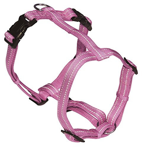 Croci Soft Reflective - Pettorina per cani ad H, Pettorina per cani Cane Taglia Media Piccola Grande in nylon, 50-65x2 CM/Fucsia