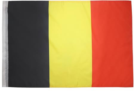 AZ FLAG - Drapeau Belgique - 90x60 cm - Drapeau Belge 100% Polyester Avec Fourreau et Cordelette - Pavillon 50 g