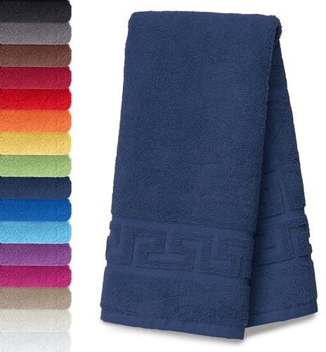 AR Line 2er Packung Duschvorleger Badvorleger Badematte 50 x 70 cm 100% Baumwolle 700 g/m², Farbe: Dunkelblau