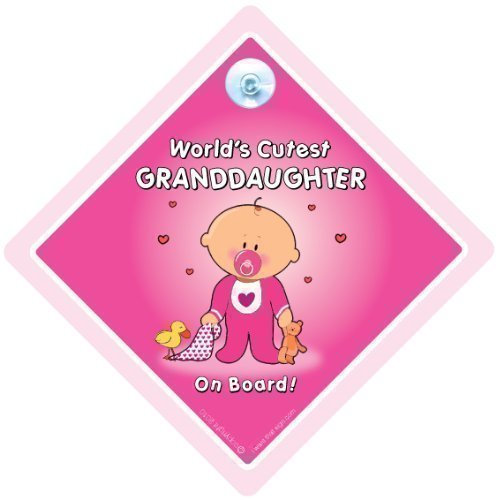 Just The Occasion Panneau de voiture MotifWorld's Cutest Granddaughter On Board