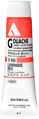 Holbein Acryla Gouache Luminous Red (C) 20ml by Holbein Acryla Gouache
