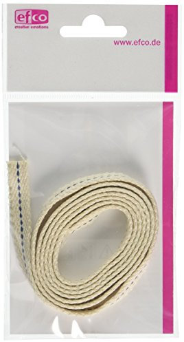 Efco Öllampendocht flach 9mm 1m, Baumwolle, weiß