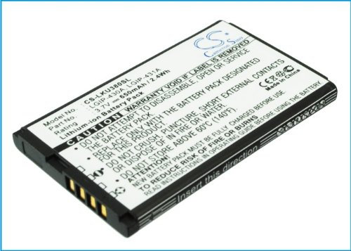 Batterie Compatible avec LG Invision, 3.7V, 900mAh, Li-ION