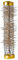 12 Drahtwickler mit 13mm Durchmesser, Metall-Wickler, Lockenwickler mit Borsten, gold