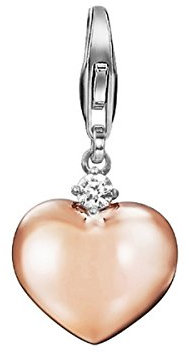 ESPRIT Jewels Damen-Charm 925 Sterling Silber Shades of Love Rose ESCH91389B000