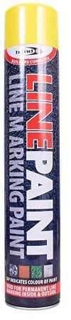 1X Survey Line Marker Marking Spray Paint 750ml - Yellow Permanent