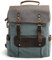 Eysee Daypack Herren Rucksack Canvas mit Leder- Vintage Rucksack Laptoprucksack für 15 Zoll Laptop Unitasche Studententasche Schultasche Reisetasche 2019 NEU (Blau)