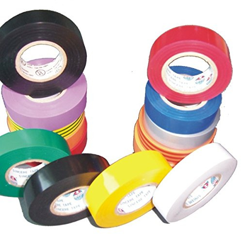 realpack® 6 x verschiedene Farbe Isolierband 20 m –, die für beste Dämmung und Schutz, frei Schnelle Lieferung * Lieferung am nächsten Tag innerhalb Großbritannien *