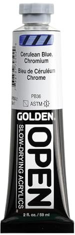 Golden OPEN Acrylfarben, 60 ml, 7050 Cerulean Blue Chronium