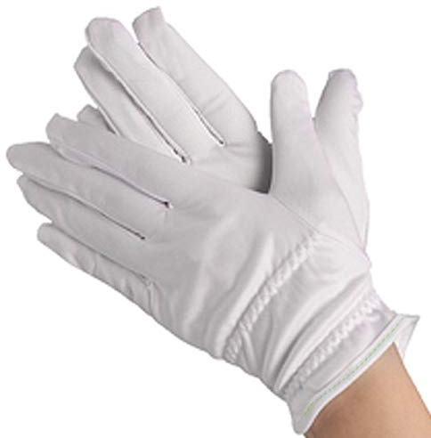 Dexac Microfiber Gloves Scratches Fingerprints (White) Protection for Jewelry Collectibles Lenses Coin Silver Archival Costume Inspection