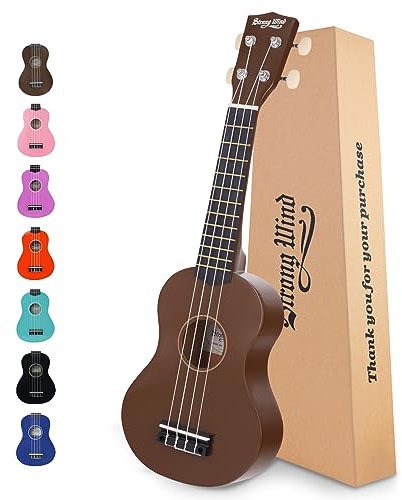 TOCYORIC Strong Wind Soprano Ukulele 21 inch Beginer Ukulele Brown
