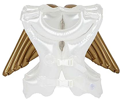 Niktule Gilet de Piscine pour Enfant,Maillot de Bain Gratuit Gonflable pour bébé avec Ailes d'ange - Accessoires de Piscine de Cercle de Natation pour garçons, Filles