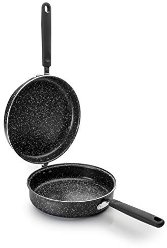 IBILI - Sarten tortilla patatas natura, 20 cms, Aluminio, Antiadherente estilo piedra, Apto para induccion