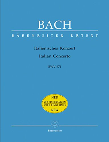 Johann Sebastian Bach. Italienisches Konzert BWV 971. Spielpartitur(en), Urtextausgabe
