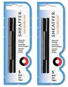 Sheaffer Classic Ink Cartridges Black - TWIN PACK